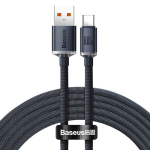 Baseus cable Crystal Shine USB - USB-C 2,0 m 100W black  CAJY000501